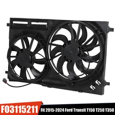 AC Radiator Cooling Dual Fan For 2015-2024 Ford Transit T150 T250 T350 T350HD