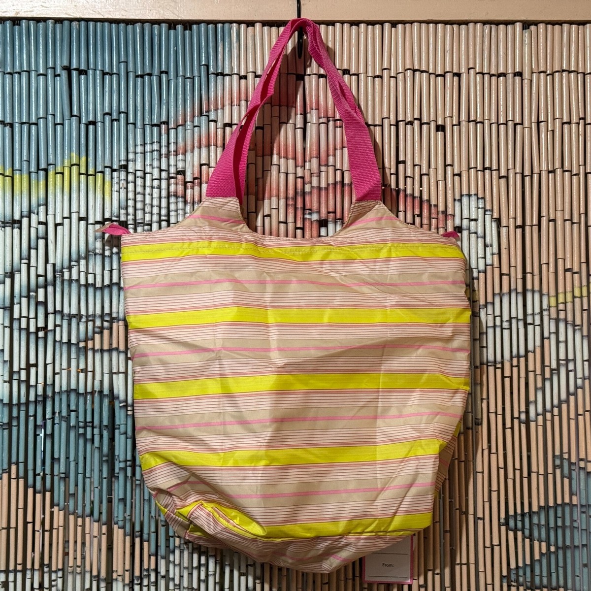 Isaac Mizrahi Live! Insulated Market Shopper Tote Bag, Stripe