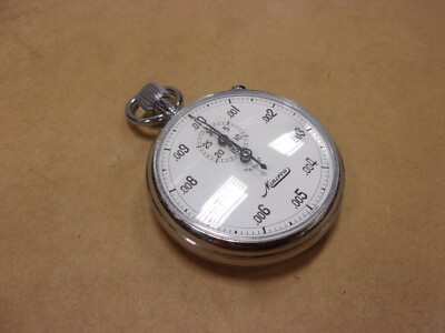 Rare Vtg Minerva Second Hand Stop Watch Timer Minutes Swiss Made