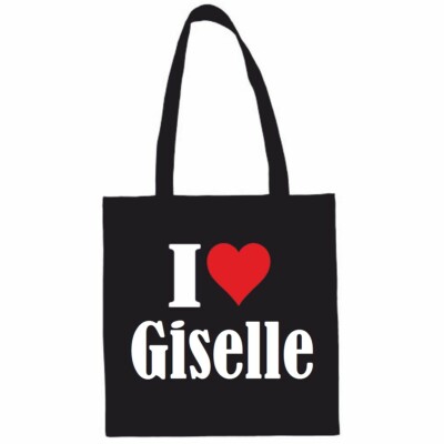 Tasche Beutel Baumwolltasche I Love Giselle Schulbeuten Einkaufstasche Geschenk