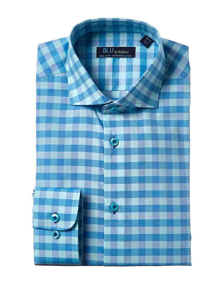 Голубая рубашка современного покроя мужская синяя 16 8990₽