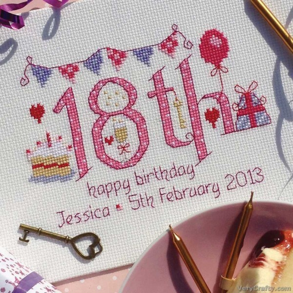 Nia Counted Cross Stitch Kit- 18th Birthday