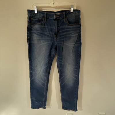 Old Navy 33x30 Athletic Fit Blue Jeans Stretch Flex Denim Dark