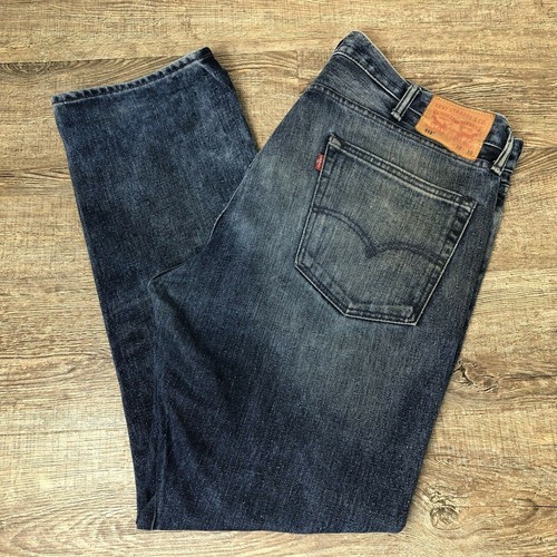 Levis 513 Dark Indigo Denim Jeans Mens 
