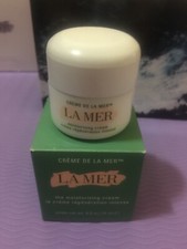 Cr me de la Mer Moisturizing Cream 0.5 Oz Empty bottle and Box.