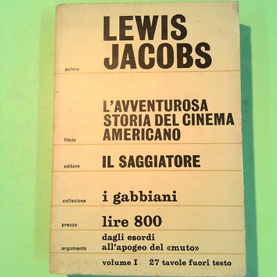 L'AVVENTUROSA STORIA DEL CINEMA AMERICANO JACOBS IL SAGGIATORE 1966