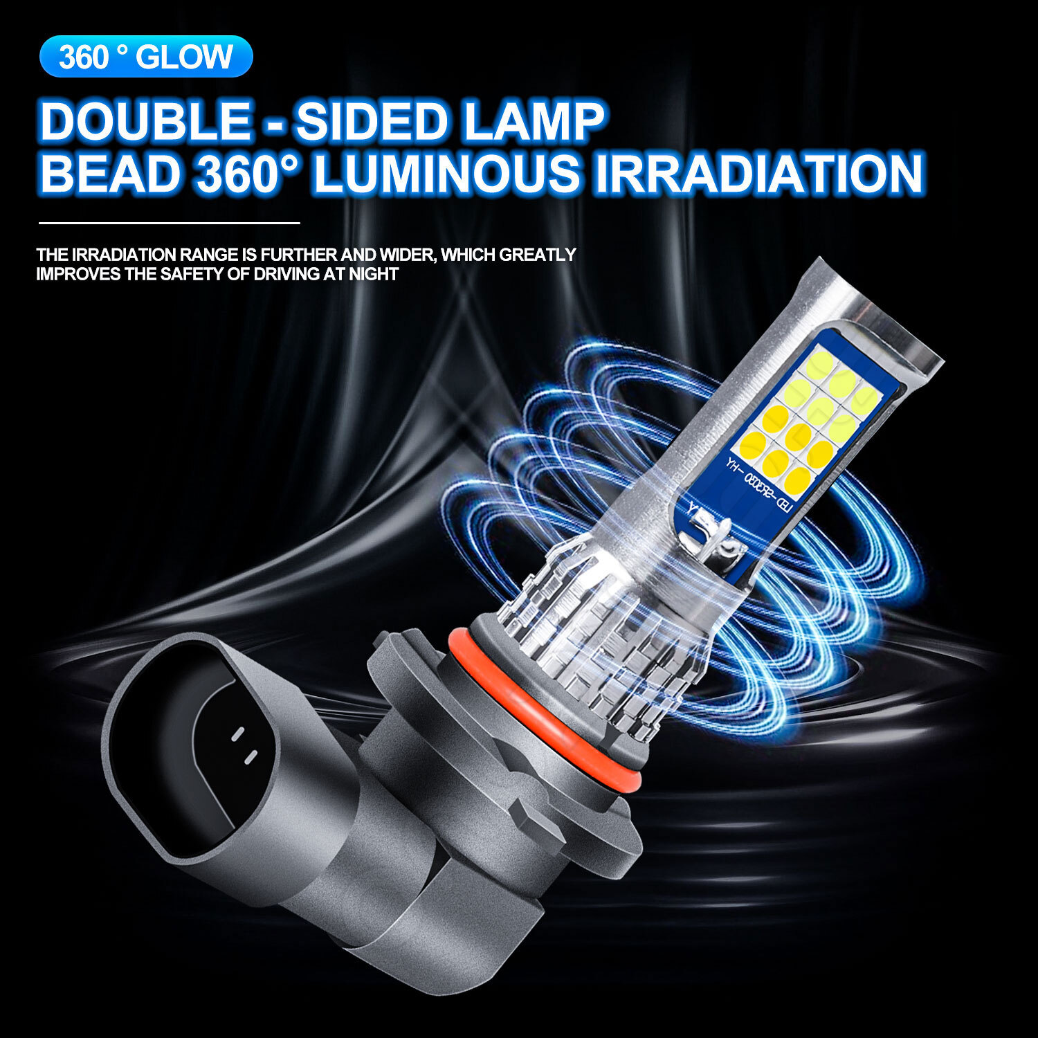 9006 Switchback Dual Color White YELLOW Daytime Running Light BulbFog