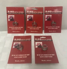 5 Silver Metal Finger Thumb Ring Beer Bottle Opener