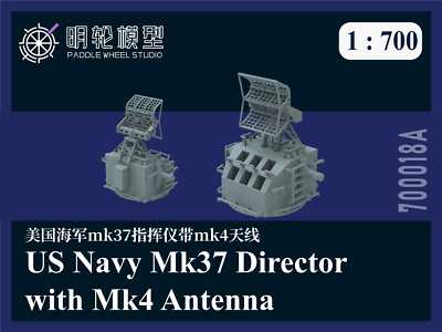 PADDLE WHEEL STUDIO 1/700 US Navy Mk37 Director with Mk4 Antenna 3D Printing KIT