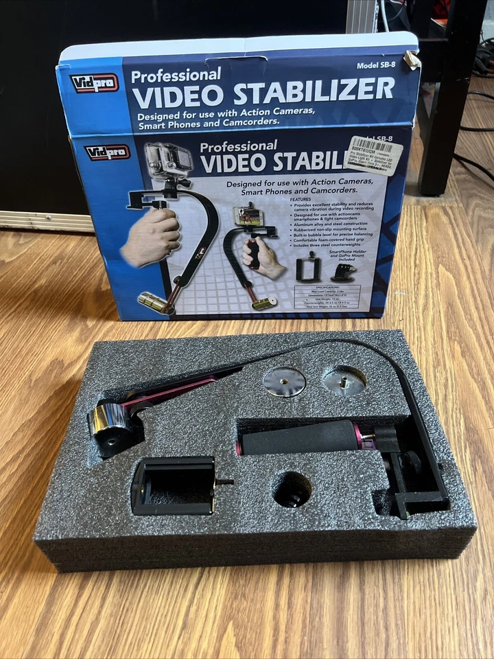 Vidpro SB-8 Kit Video Stabilizer for GoPro Smartphones Camcorders and Camera  - Image 4 of 4