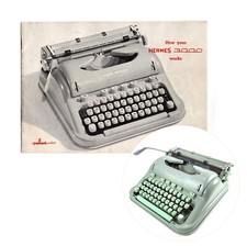 Curvy Hermes 3000 Typewriter Instruction Manu...