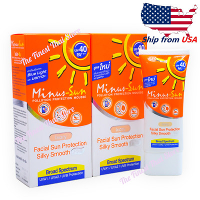 Big Size 50g x2 Minus Sun Sol Ivory Shade Facial Protection SPF40 Broad Spectrum