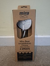 Mira Beat 90mm Four Spray Mode Rub Clean Shower Head Handset - Chrome - 1703.012