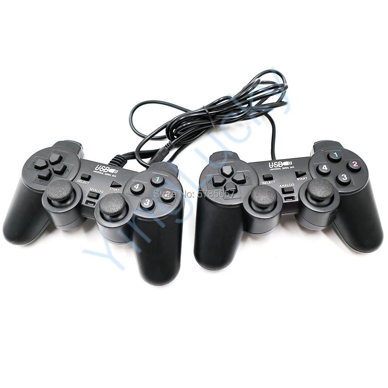 2 Players USB Wired Video Game Controller Pad For Pandora Box Extra Player Black