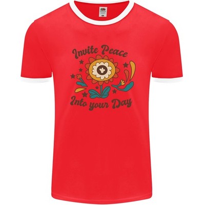 Einladen Peace Tag Hippie Flower Power Lustig Herren Ringer Fotl