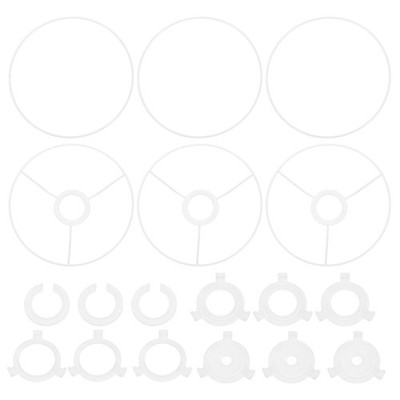 3er-Set Lampenschirmringe 7,9 Zoll mit E27 zu E14/E26 Adapter für Spider Fitter