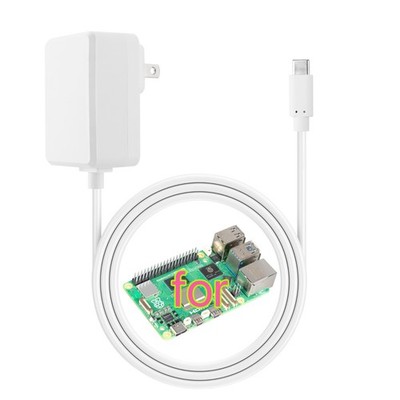 27W PD USB-C Power Supply for Raspberry Pi 5 16GB/8GB/4GB/2GB (ETL Listed)