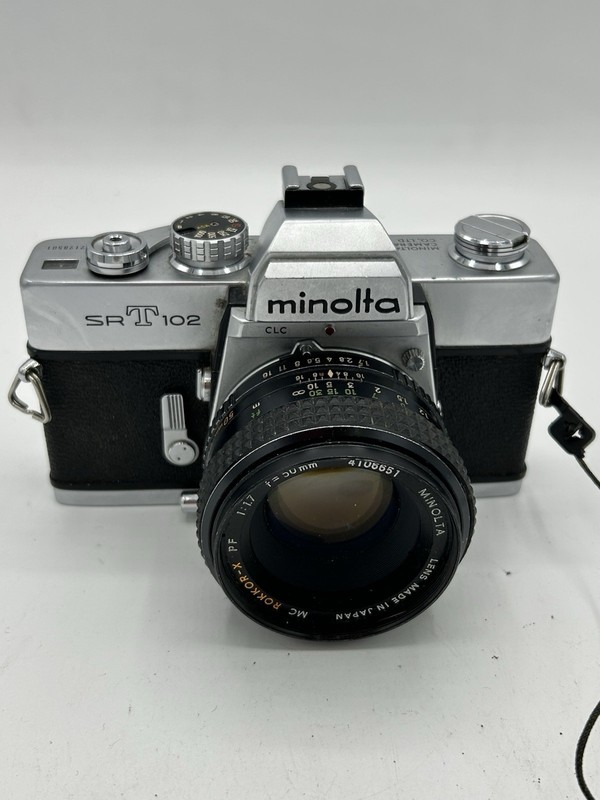 Minolta srT102 W/Minolta Rokkor-x 50mm F/1.7 (NOT TESTED)