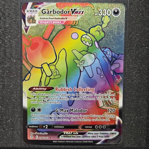 Pokemon Card - Garbodor VMAX Evolving Skies 216/203 Secret Rare