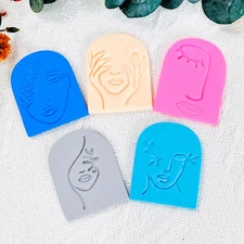 Polymer Clay Cutters Line Face Set – 6PCS Abstract Portrait Clay Cutters for ...