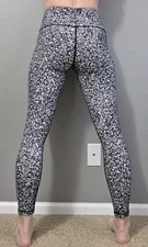 EUC ZYIA Active | Size 4 | Black Mosaic Soft n Snug Mid Rise Leggings