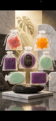 Handmade Floral Flower Body Bar Soap Assorted Set for Body & Hands Multicolor