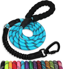 Rope Dog Leash 4 FT: Heavy Duty Leashes with Swivel Lockable Hook Reflective