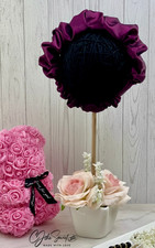 Plum Wine Satin Scrunchie Headband