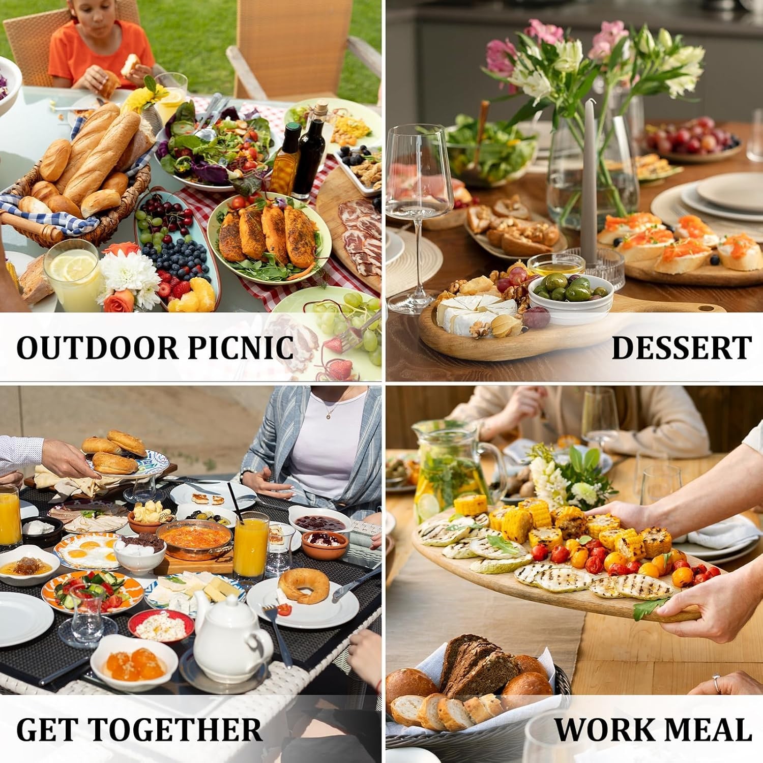 3Pcs Extra Large Stainless Steel  8.9" Serving Spoons Buffet Cooking Utensils