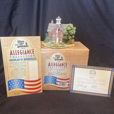I Pledge Allegiance Lilliput Lane Special Limited Edition No. 562 Deed Certified