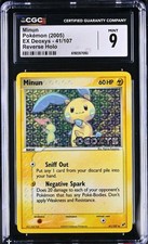 Pokemon Minun 41/107 EX Deoxys Reverse Holo Stamped CGC 9 MINT on eBay