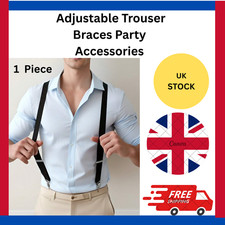 Heavy Duty Suspender Elastic Durable Adjustable Trouser Braces Accessories UK