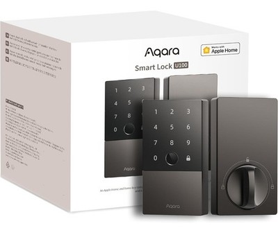 Aqara U100 Smart Lock Fingerprint Apple Home Key HomeKit Keyless Deadbolt Gray