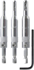 Snappy 3Pc Self Centering Hinge Drill Bit Set Made in USA