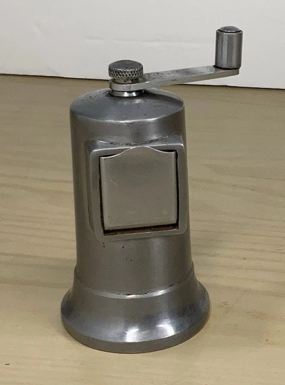 Perfex France Vintage Cast Aluminum Manual Crank Pepper Grinder Mill 4.25 Inch