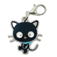 Bolso Cartera Hello Kitty Charm Chococat Negro Gato Clip con Cremallera Tono Plateado