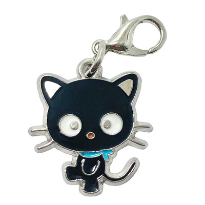 Hello Kitty Charm Chococat Black Cat Clip On Zipper Pull Bag Purse Silver Tone