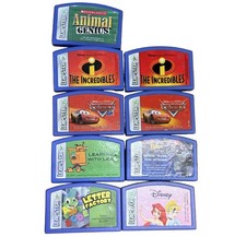 LeapFrog Leapster Learning Game Cartridges Lot Animal Genius Incredibles Cars