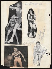 1953-54 Royals (7 Signatures) Rare Frank Reddout Autograph Scrapbook Page *BK303
