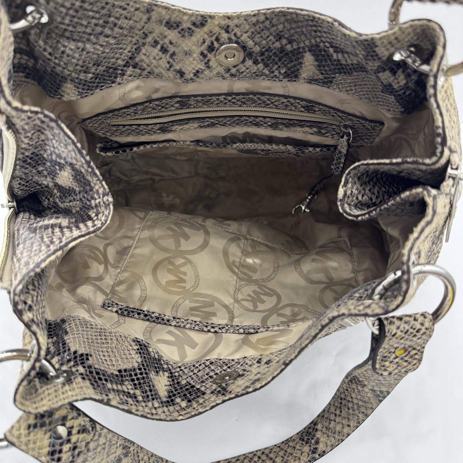 MICHAEL KORS Y2K Python Snakeskin Leather Satchel… - image 3