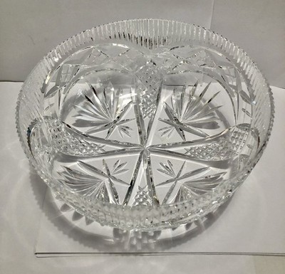 Waterford Kristall Meister Schneider Vintage 8'' Runde Servier Obst Salat Schüssel Signiert