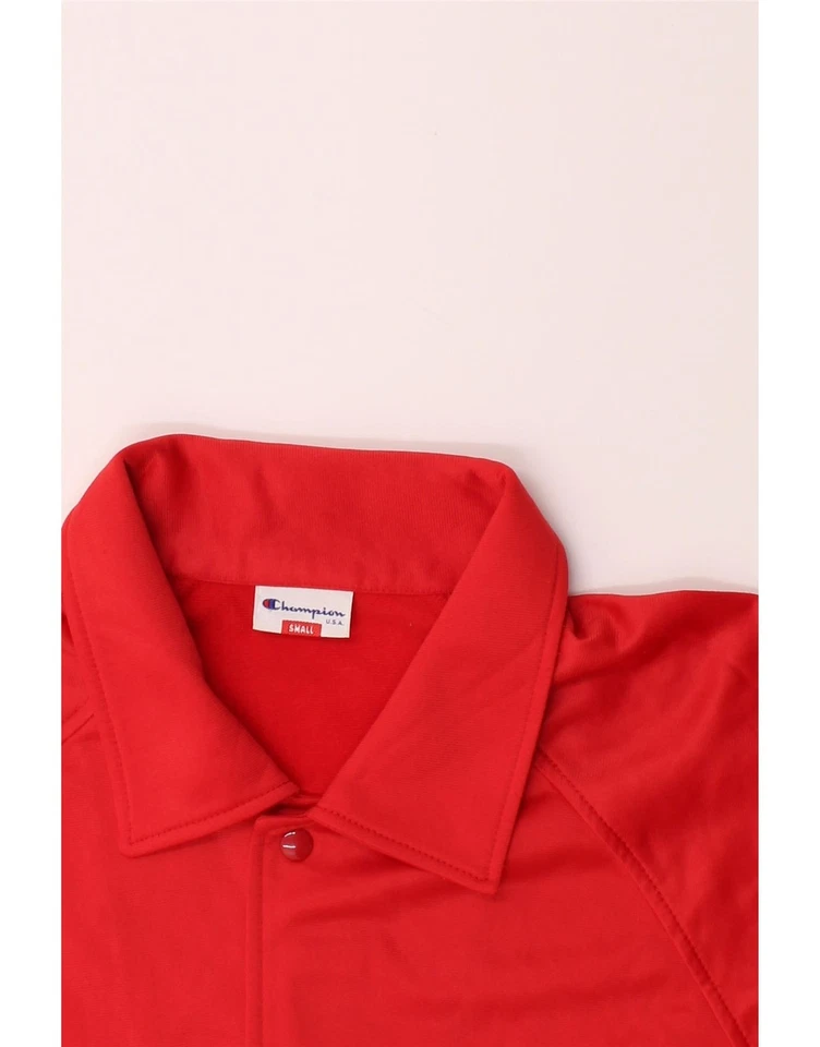 CHAMPION Mens Short Sleeve Shirt Small Red Striped Polyester BA12 - Image 3 of 3