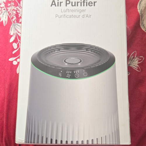 Tabletop Air Purifier Ozone Filtration Aromatherapy Ambient Light 8hr Timer