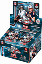 2025 TOPPS CHROME NFL FOOTBALL HOBBY JUMBO BOX (2 AUTOs) Brand New Sealed QTY