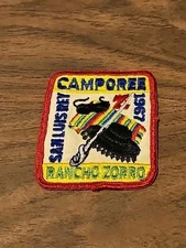 1967 San Luis Rey Camporee Rancho Zorro RED Patch