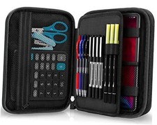 Big Capacity Storage Pouch Marker Pen Pencil Case Simple Stationery Bag Black