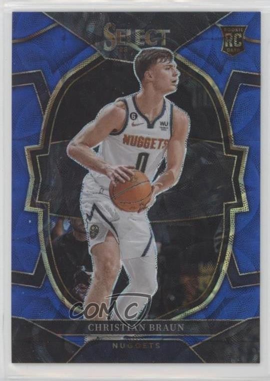 2022-23 Panini Select Concourse Blue Scope Prizm 57/249 Christian Braun #85 1dh2