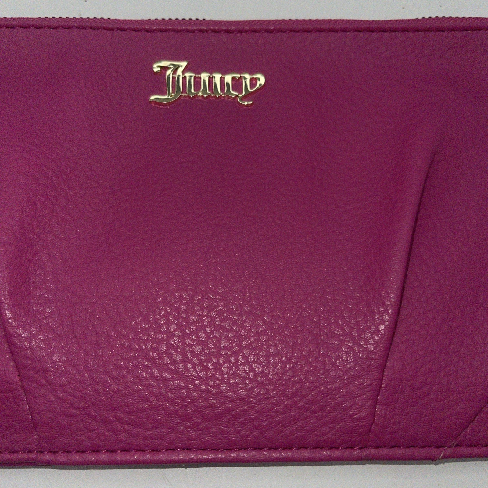 Juicy Couture Fuschia Pleats Please wristlet wallet Pink