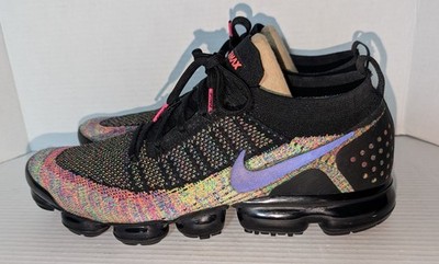 Size 14 - Nike Air VaporMax Flyknit 2 Black Multi-Color All Original. CLEAN!