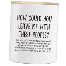 Farewell Moving Away Gift for Coworker, 10OZ Funny Candle for Coworker Leaving